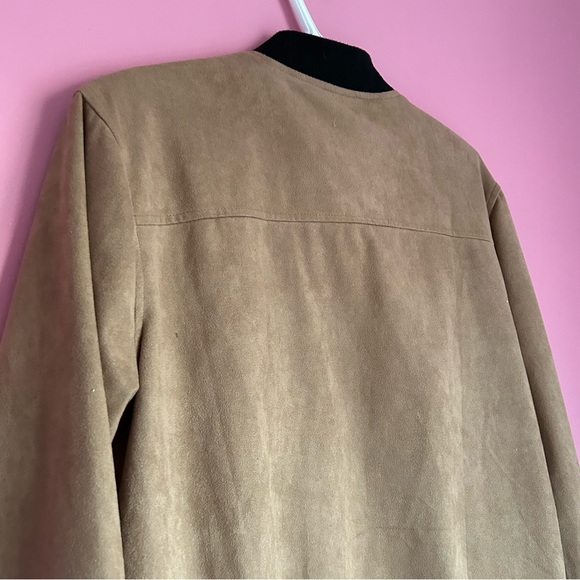 Tan Faux Suede Jacket - Picture 7 of 8